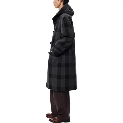COMMON SCENTS Jackets Coats Mens Deep Hidden's Black Gray Plaid