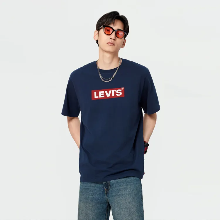Levis T Shirts Men Blue-2