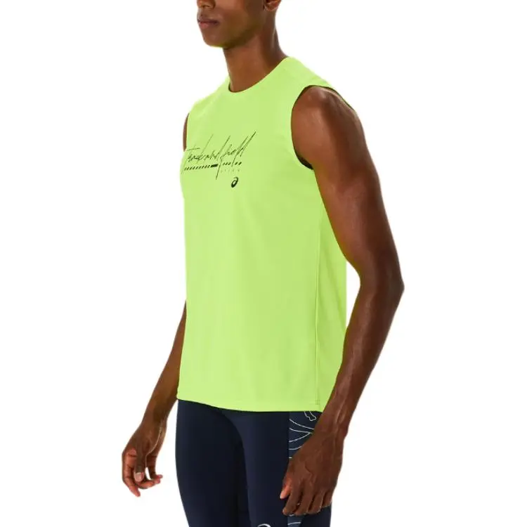 Asics Tank Tops Men Yellow-2