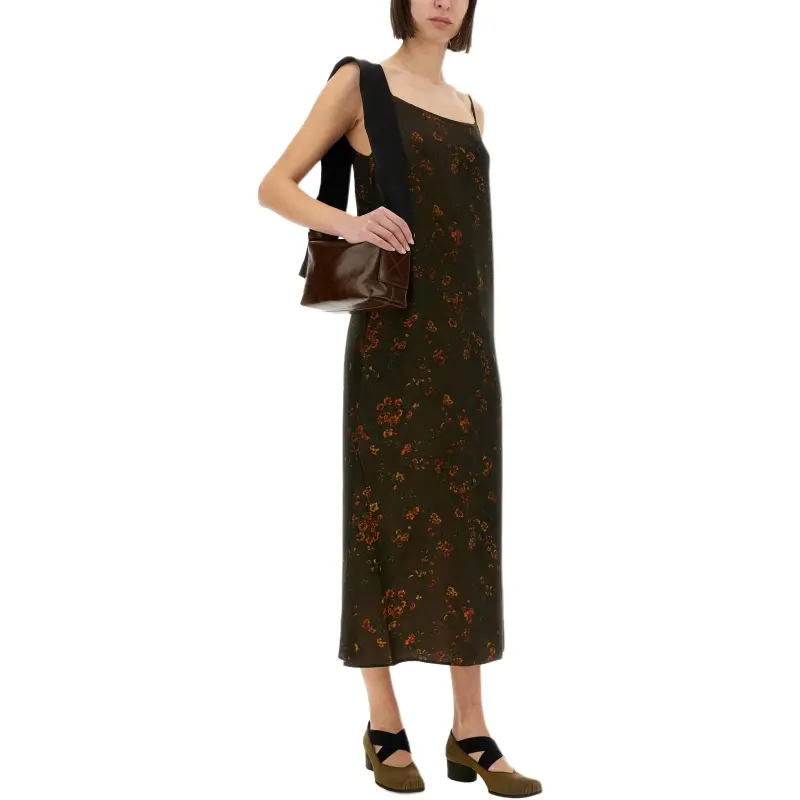 UMA WANG Floral Printed Sleeveless Midi Dress-2