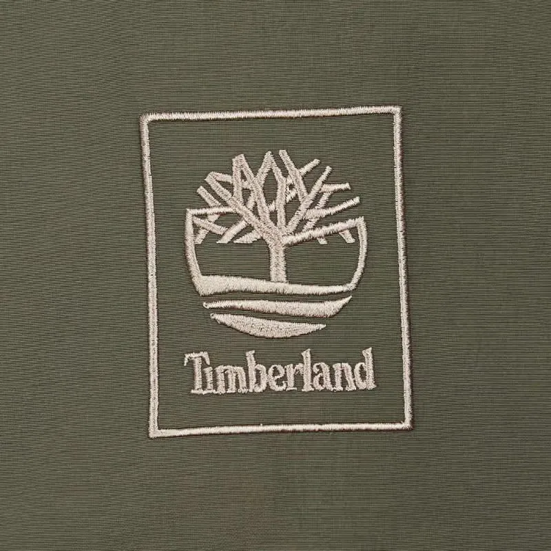 Timberland Water-Resistant Windproof Breathable Windbreaker Jacket Men's Army Green/Grass Yellow-3