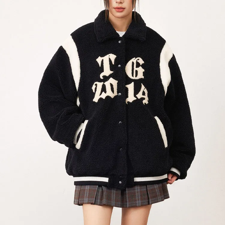 ZUOBEIKA Baseball Jacket Women's Black-2