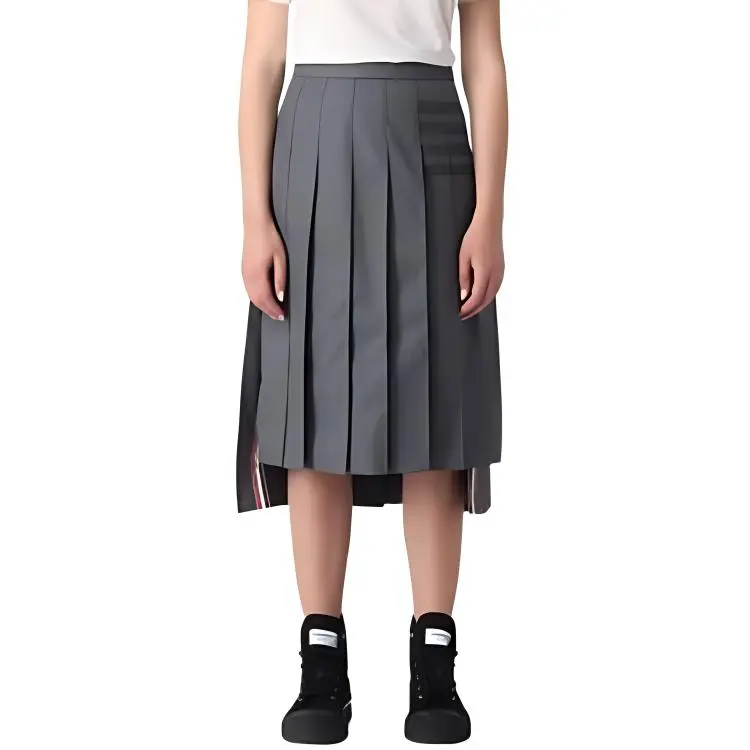 THOM BROWNE Casual Long Skirts Women's Dark Gray-2