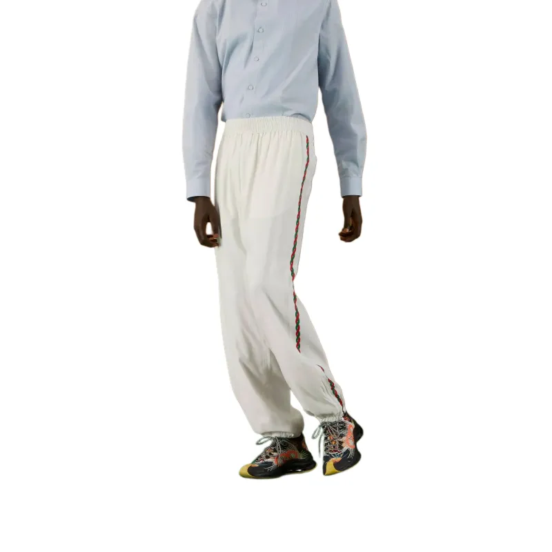 GUCCI SS22 Knitted Sports Pants Men's White-1