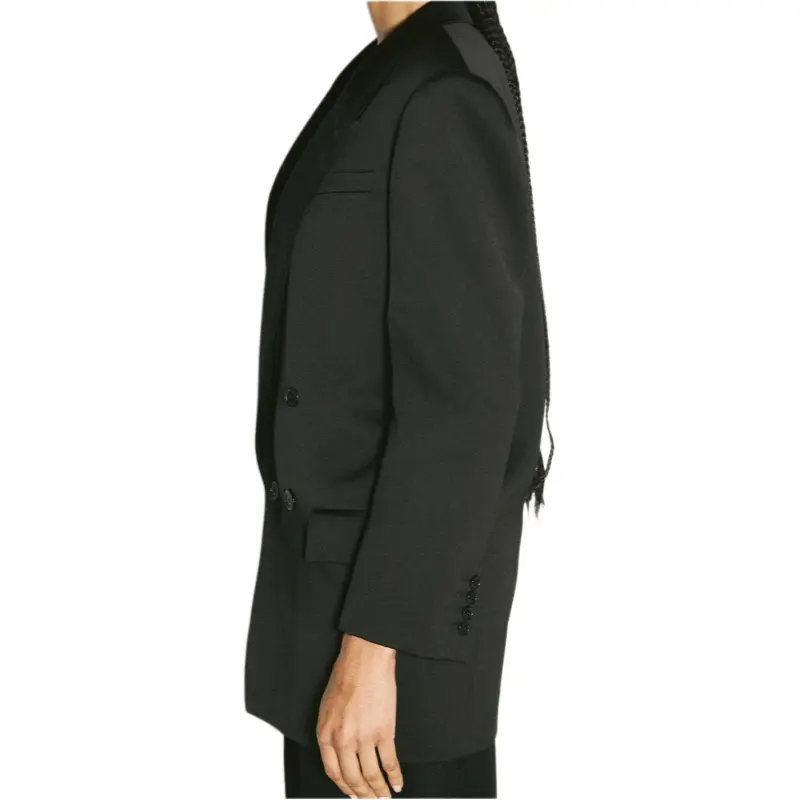 SAINT LAURENT Double Breasted Long Sleeved Jacket-4