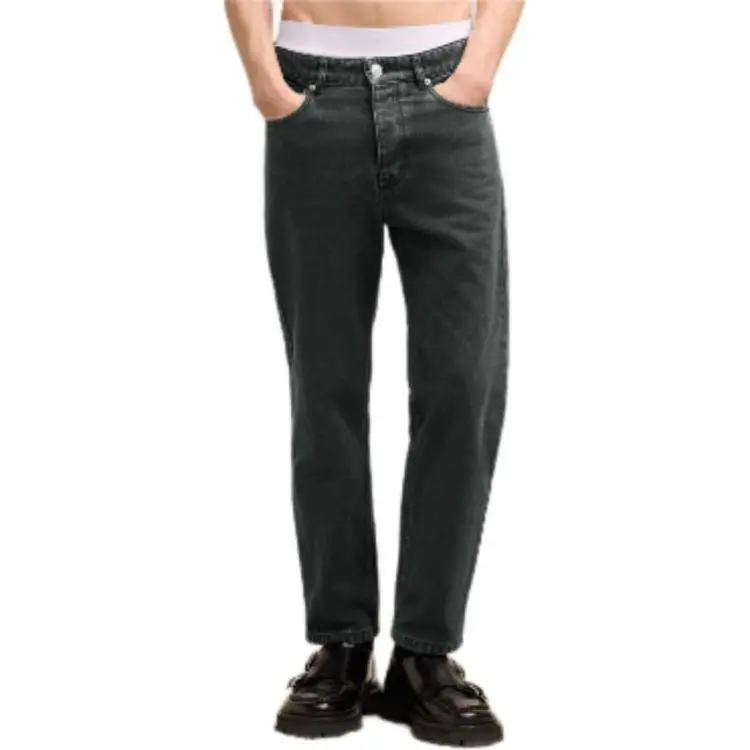 AMIPARIS Paris Logo Patch Tapered Fit Jeans-3