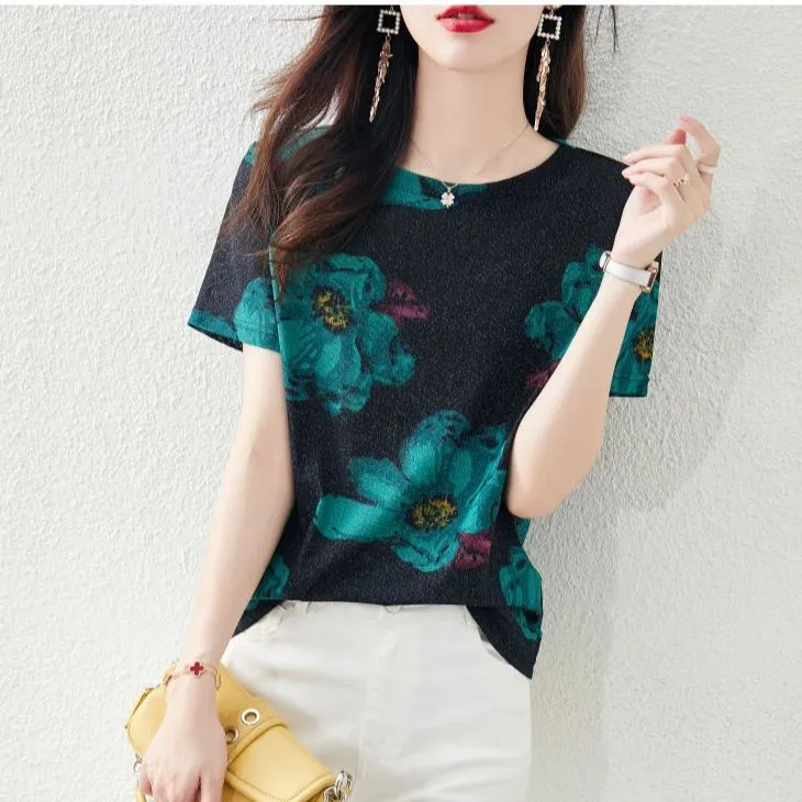 Still Quiet T Shirt Women's Black/Multicolor-3