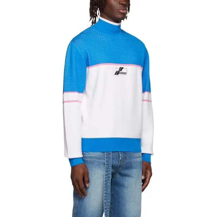 WE11DONE SS22 Sweater Unisex Blue-2