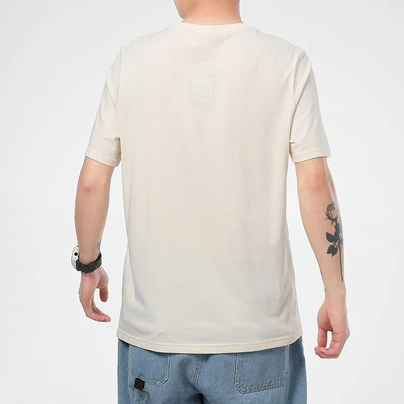 PUMA Men's Lifestyle Series T Shirt Men's Beige-3