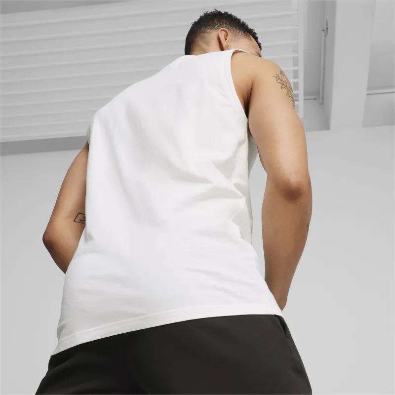 PUMA Hooper Tank Tops Men White-5