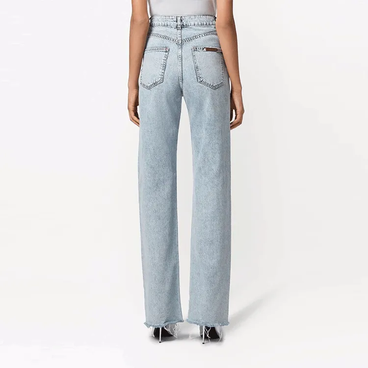 PHILIPP PLEIN Crystal Ripped Straight Jeans-2