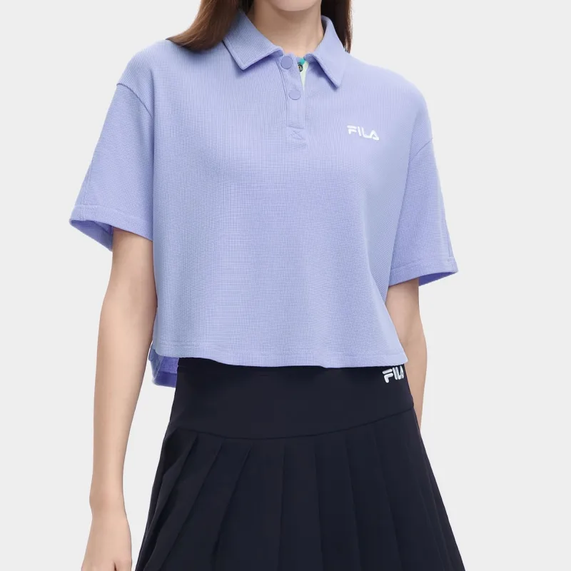 FILA Polo Shirts Women's Milk Taro Purple-2