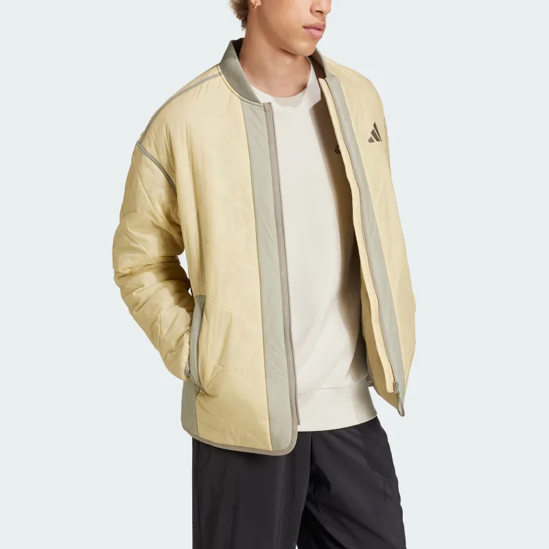 Adidas LIGHTWEIGHT PADDED Jackets Coats Men's Sandalwood/Pebble Silver Gray-3