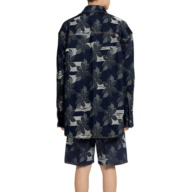 GUCCI Denim Jacquard Shirt-2