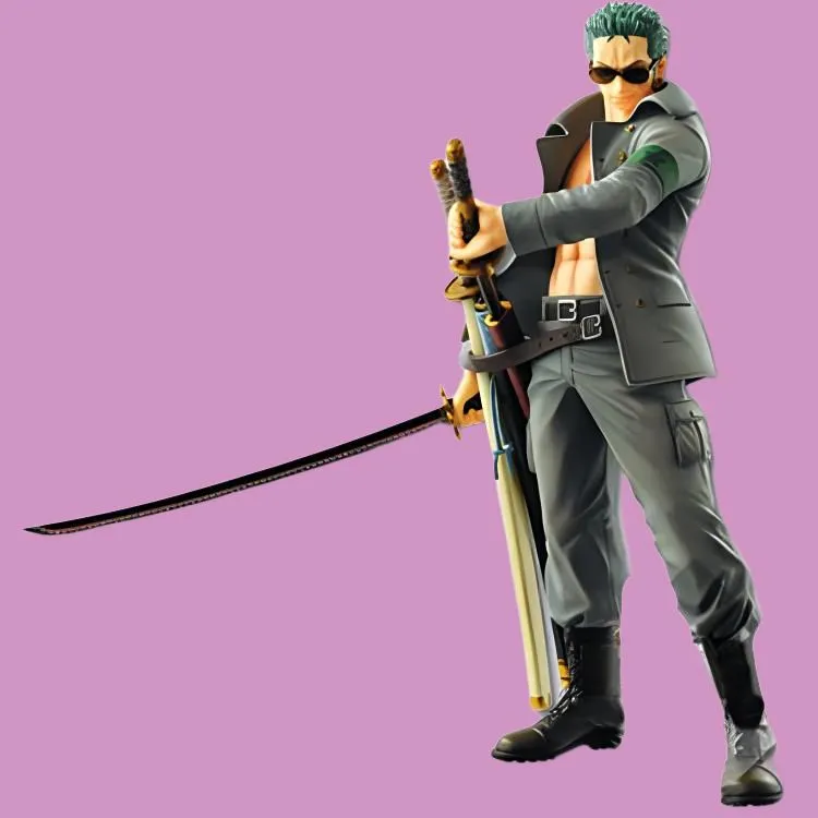 BANPRESTO Roronoa Zoro Glass Factory Ichiban Kuji One Piece Military Style Final Prize Zoro Scale Figures 20cm-3