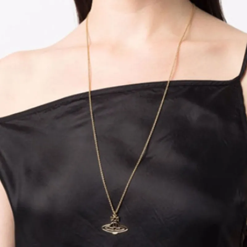 Vivienne Westwood Brass Pendant Necklaces Unisex Gold-3