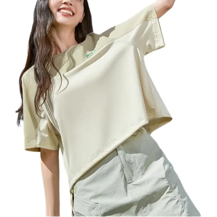 361° T Shirt Women's Laurel Leaf Gray Green/Sand Brown White-1