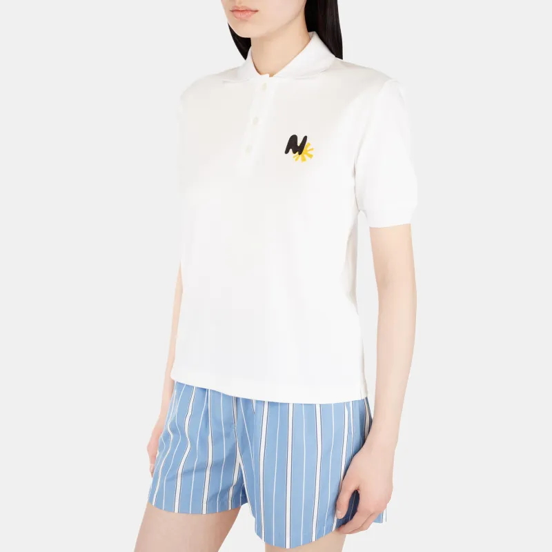 MSGM Sun embroidery Polo Top-1