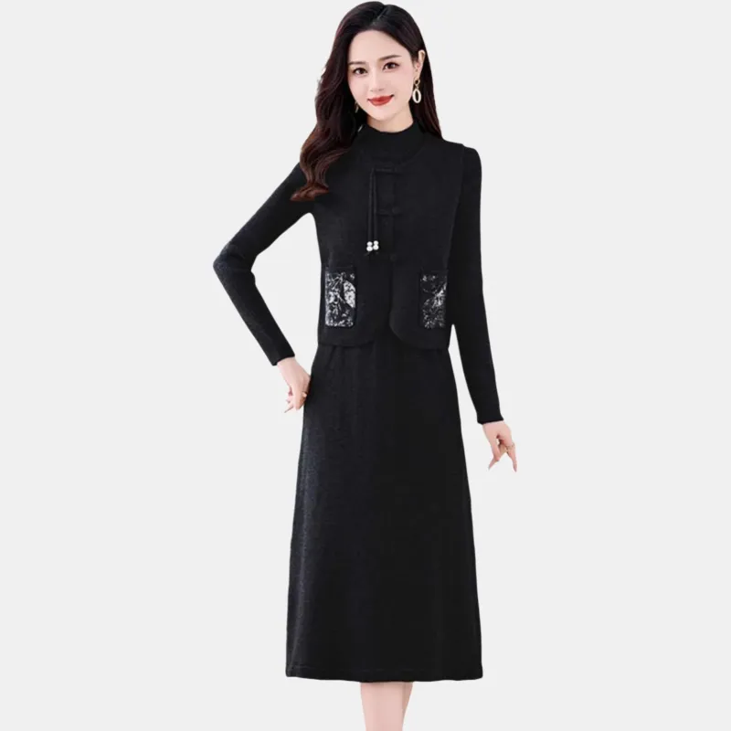 Yi Mengyuan Two Piece Skirt Sets Women's-1