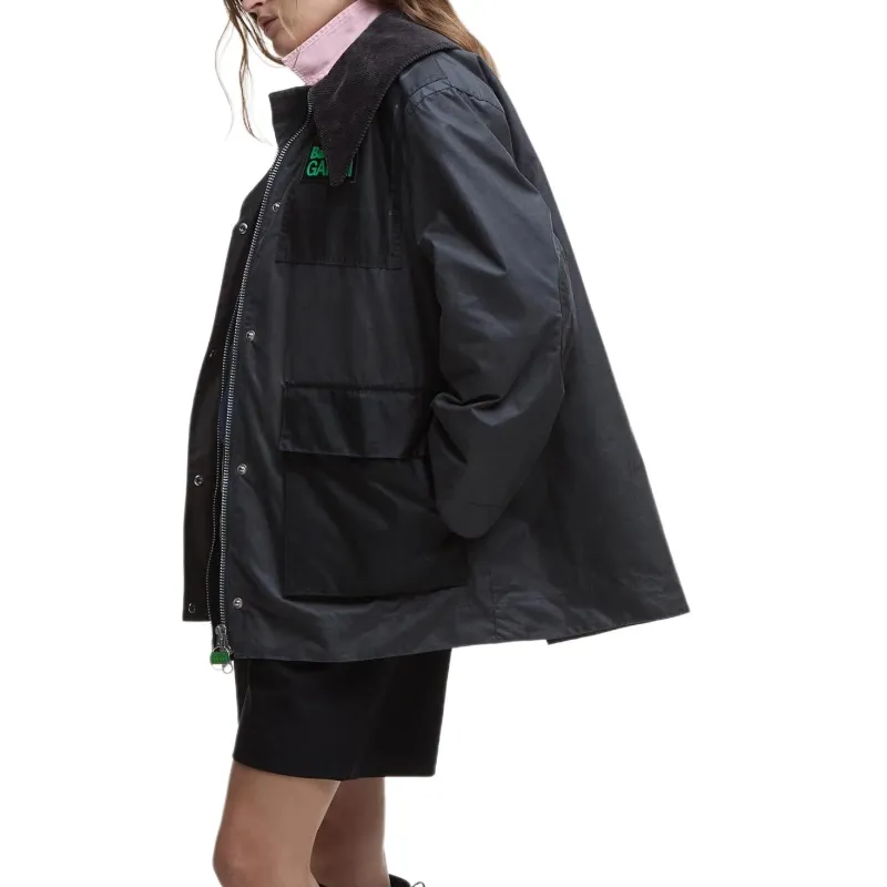 BARBOUR X Ganni Waxed Coat-5