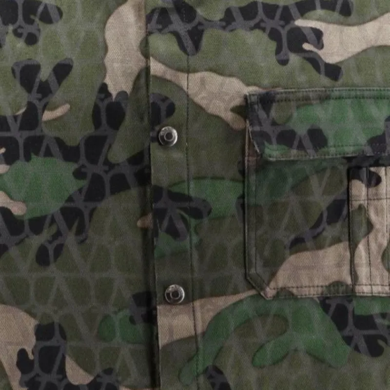 Valentino Camouflage Detailed Buttoned Jacket-7