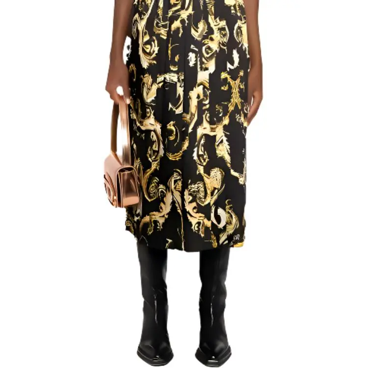 VERSACE JEANS COUTURE Chromo Couture Pleated Midi Skirt-3