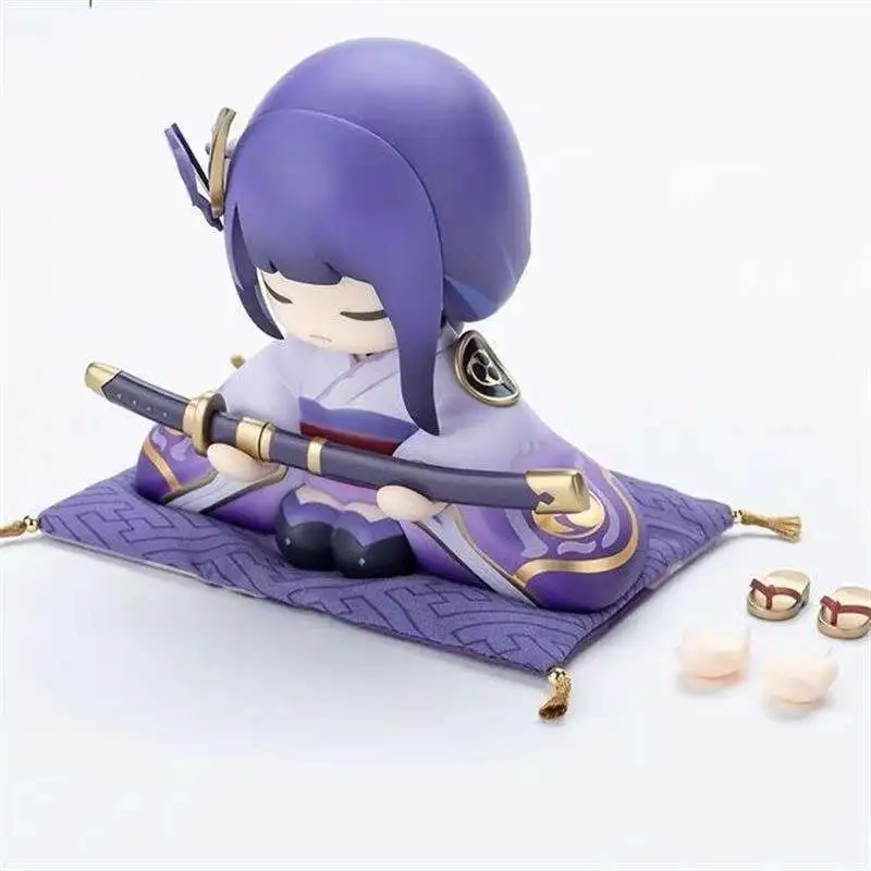 GenShin Raiden Shogun Grand Portrait Of The Enshrined God Of The Right Body Chibi Figures 11cm-1