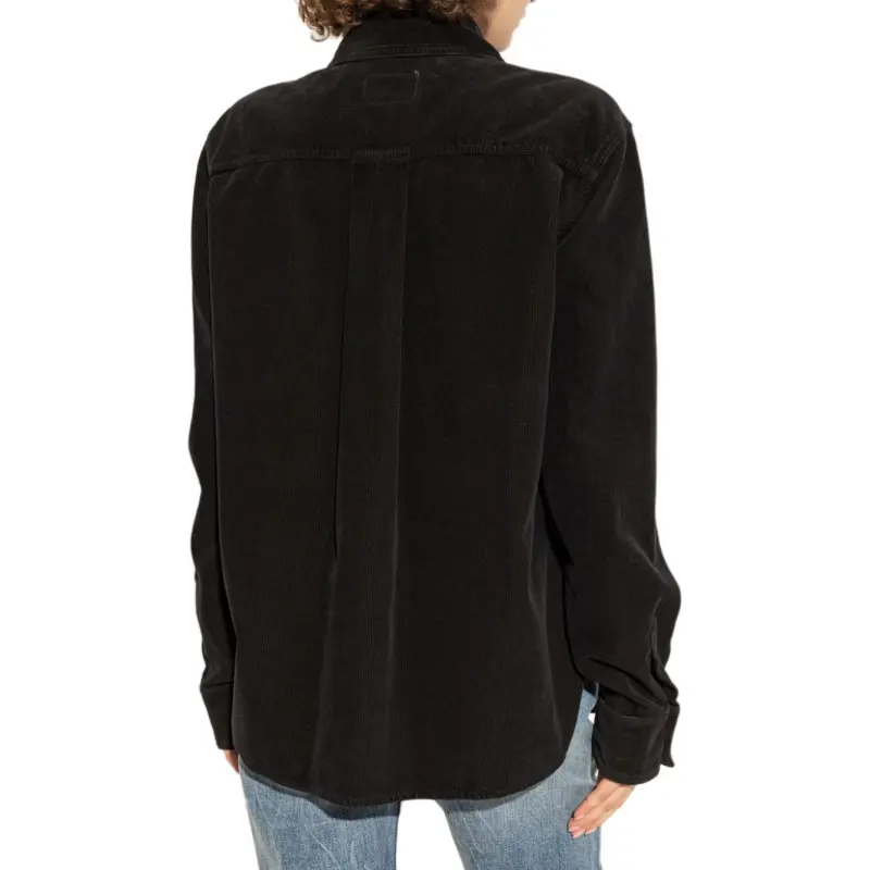 SAINT LAURENT Button Detailed Pointed Collar Overshirt-3