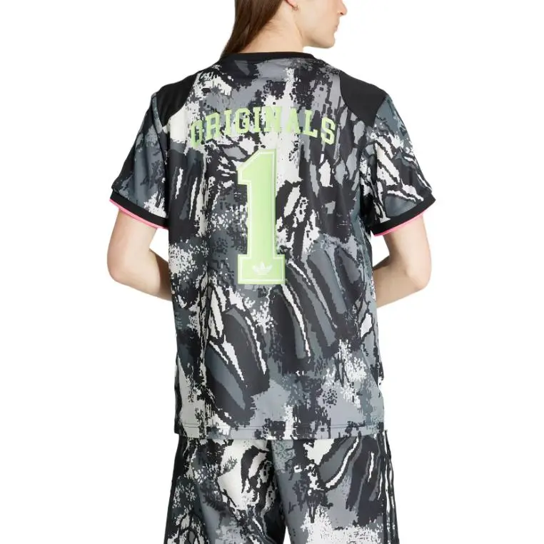 Adidas Originals Archive SS25 Soccer Jersey Men's Grey/Black/White/Green/Pink-2