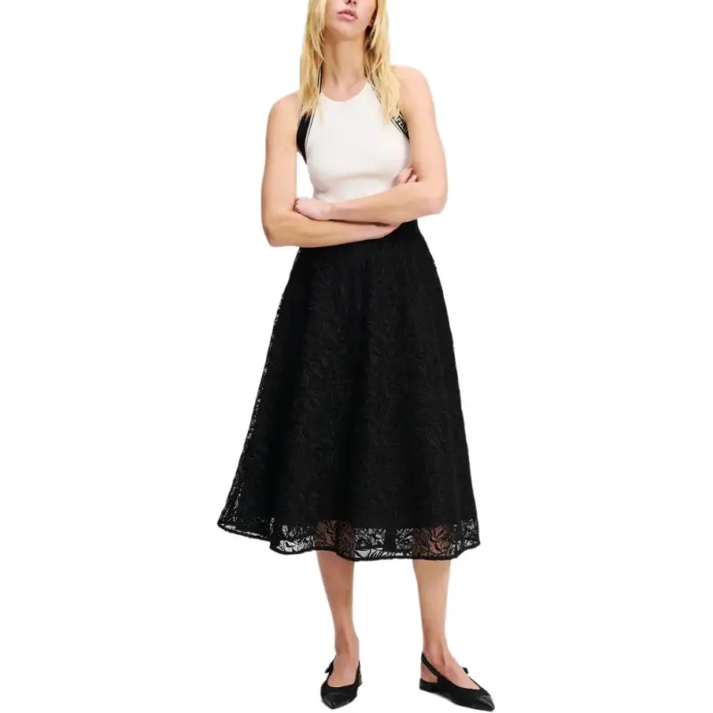 KARL LAGERFELD / Karl Lagerfeld Jeans Floral embroidered Skirt-2