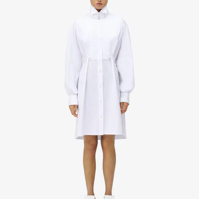 Alexander McQueen Long Sleeved Dress Women's White-1