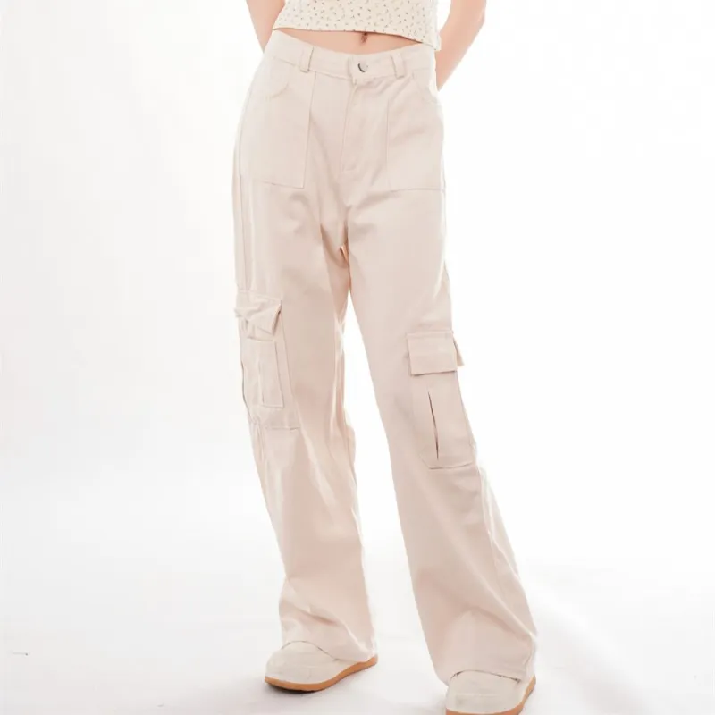 YuChaJia Jeans Women's Apricot-4