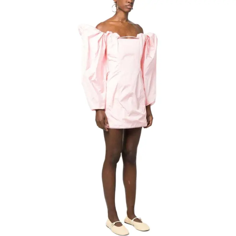 Jacquemus La Robe Taffetas Dress 'Light Pink'-3