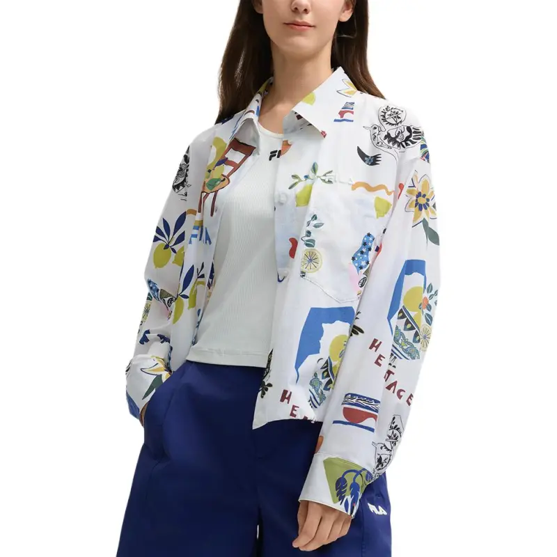 FILA Lifestyle HERITAGE Polo Shirt Women's All Over Print-4