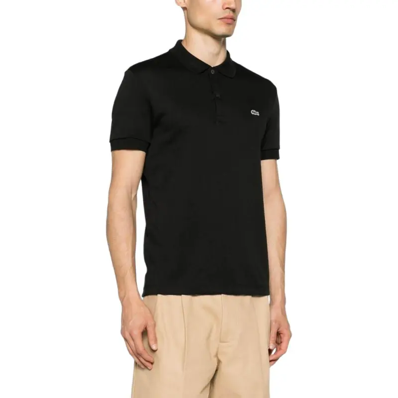 LACOSTE Logo patch Jersey Polo Shirt-4