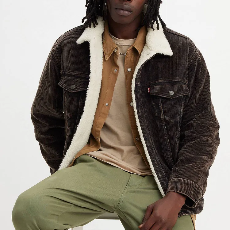 Levis Jackets Men Brown-2