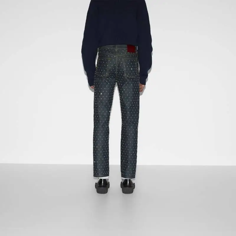GUCCI Jeans Men Blue-11