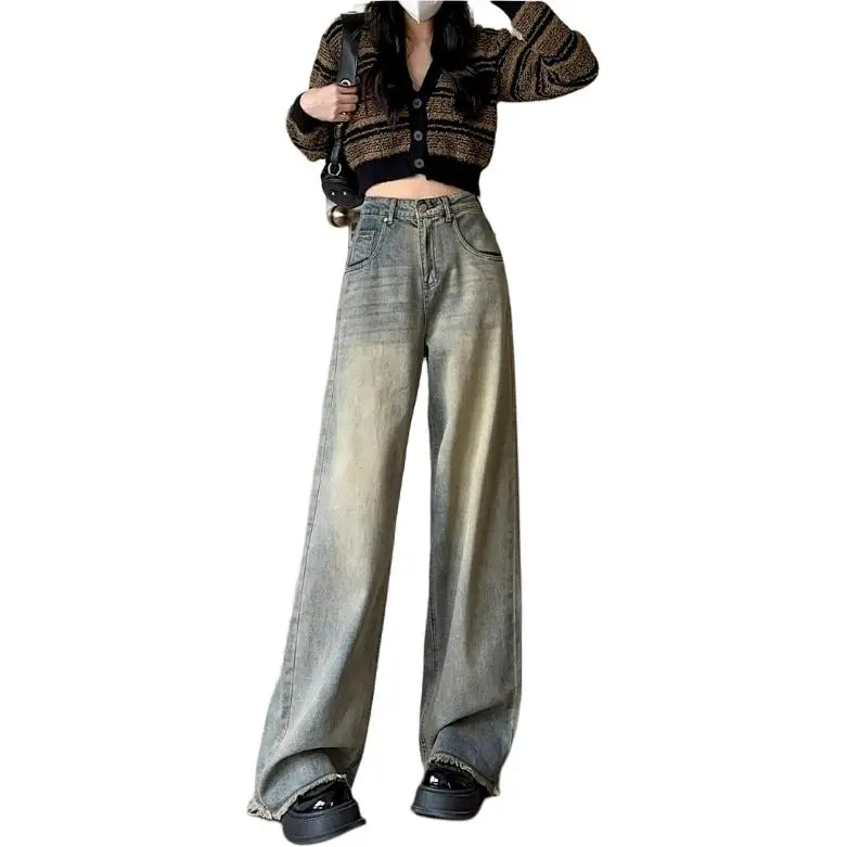 Concubine Zhu Jeans Women's Nostalgic Blue-5