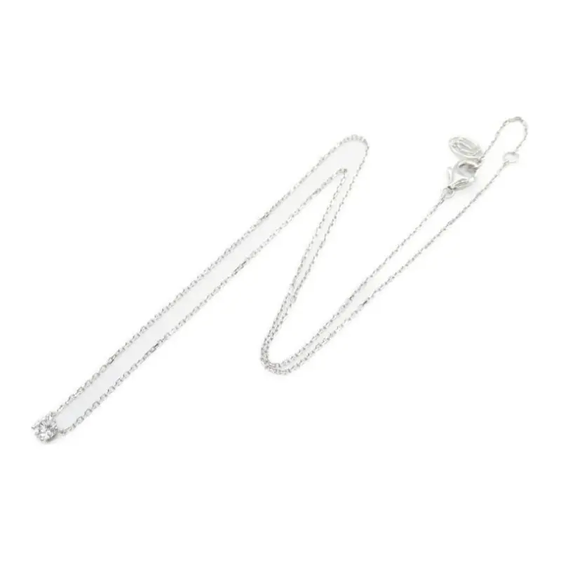 CARTIER 18K White Gold Necklaces Women's Silver-1