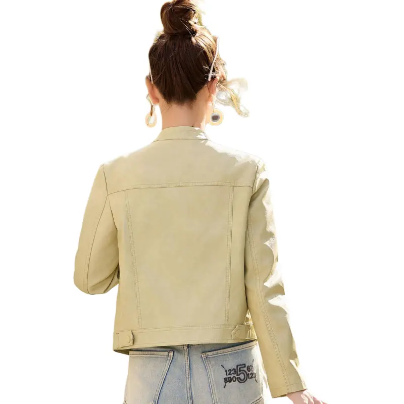 Yi Mengyuan Leather Jacket Women's-4
