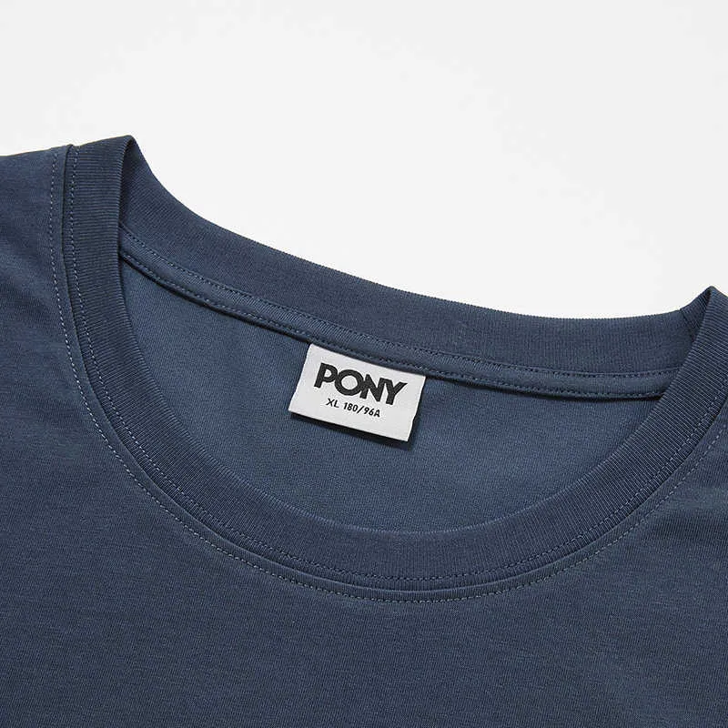 Pony T Shirts Unisex Navy Blue-2