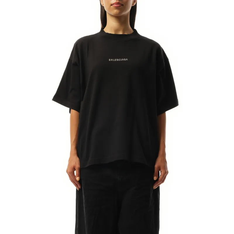 Balenciaga Rhinestone-logo T-shirt-2