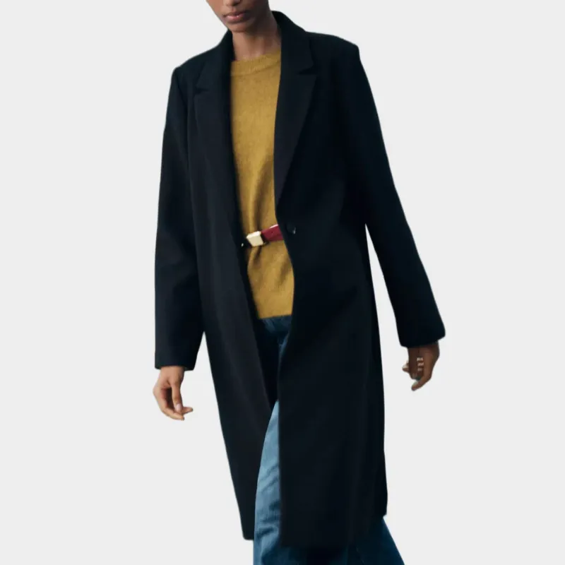 ZARA Coats Women's Black-4