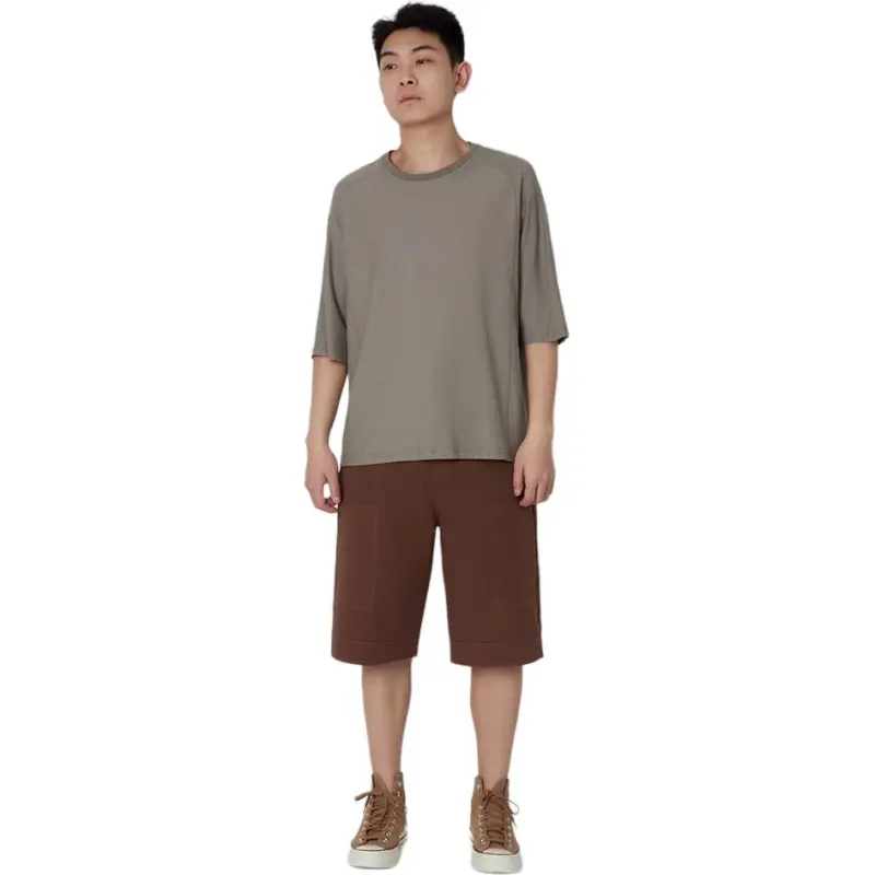 Hacikis T Shirt Men's Green Gray-4
