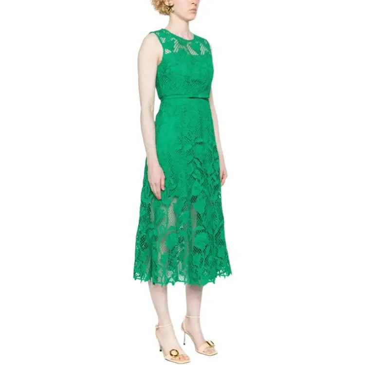 Self portrait Lace Sleeveless Midi Dress-3