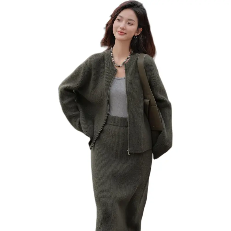 Dme Two Piece Skirt Sets Women's Clothing Sets Green-8