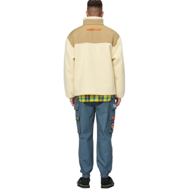 EVISU Loose Fit Jacket Men's Beige Brown-3