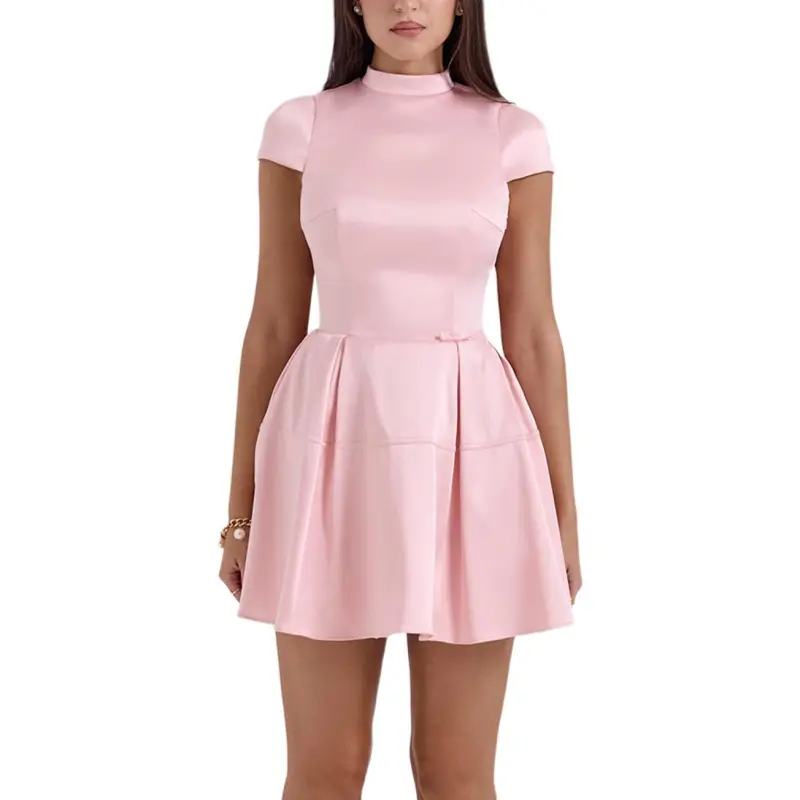 HOUSE OF CB Saida Short Sleeved Dress Women's PINK/Pink-4