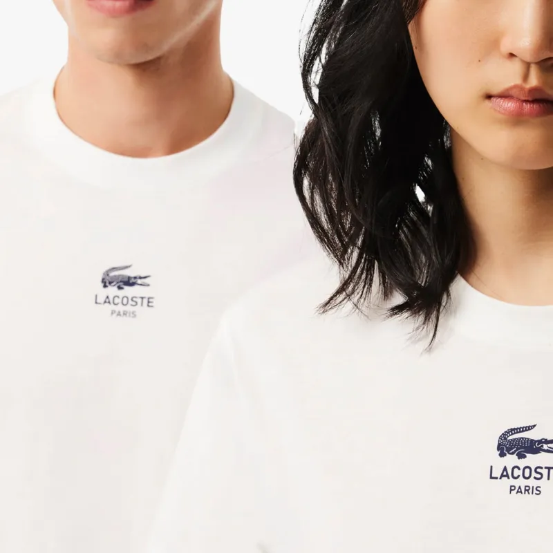 LACOSTE Signature print T shirt-2