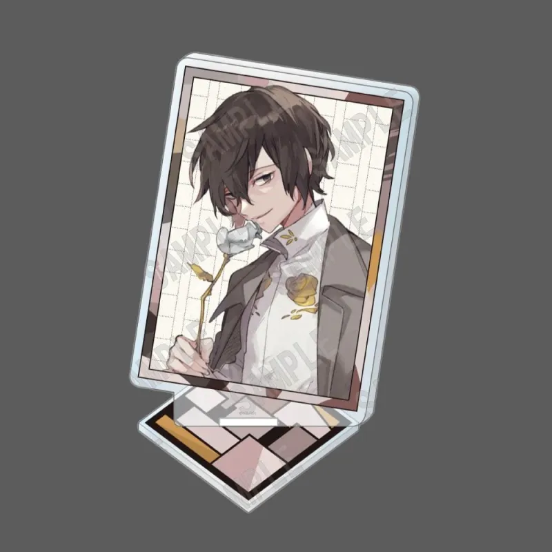 KADOKAWA Bungo Stray Dogs C102 Osamu Dazai 10th Anniversary, Tanizaki Junichiro, Slanted Insert Acrylic Stands-3